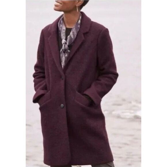 Marc New York Paige Pressed Boucle Knit Wool Blend Coat Size 20 - Picture 1 of 12